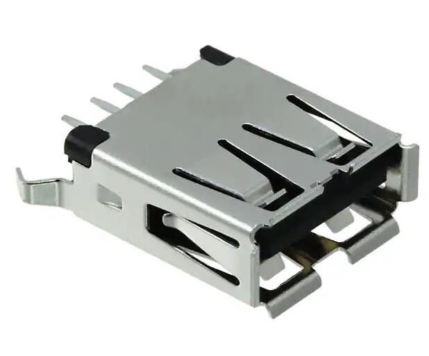 1734366-1 USB-A (USB TYPE-A) Connecteur de récepteur USB 2.0 4 Position à travers le trou